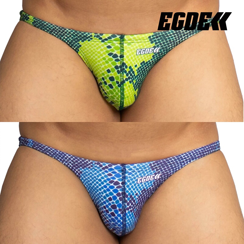 【4097】Egde Men's Triangle Swim Trunks Snake Ultra-Low Waist Swim Trunks