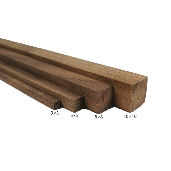 Factory direct sales imported FAS grade black walnut wood strips handmade square strips long strips DIY model materials can be customized and polished