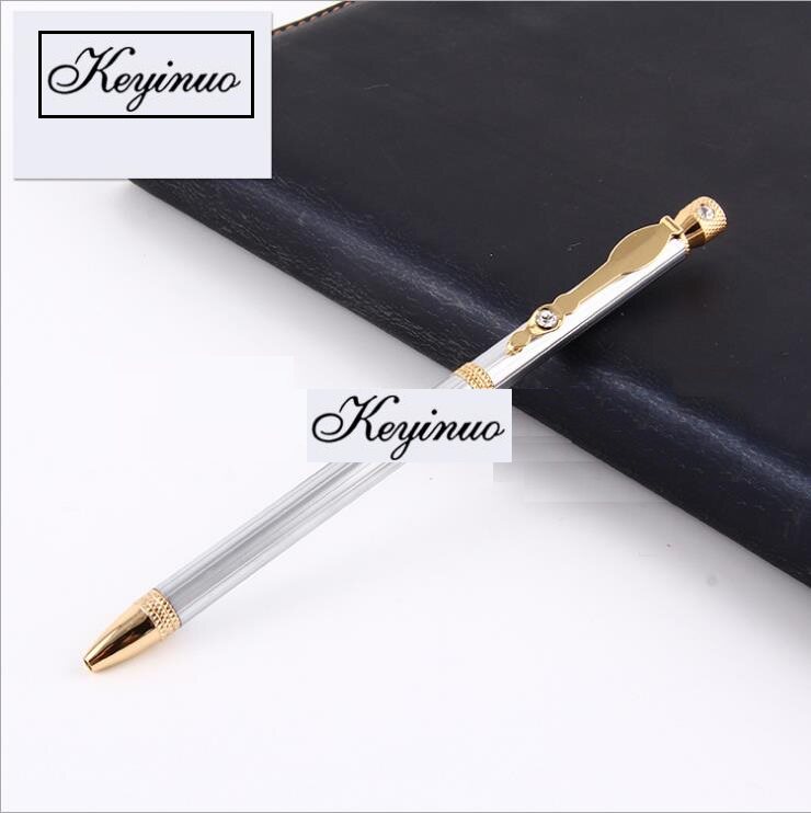 Premium all-metal with crushed diamond decoration Girls' gift Ballpoint pen Rotating stainless steel ballpoint pen