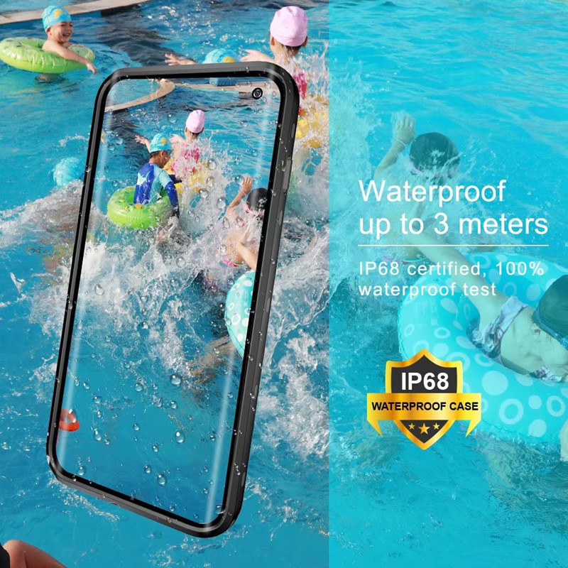 Waterproof Case Suitable for Samsung S25 Phone Case Note20 Ultra Double-Sided S24 Full Coverage S26/22 Plus Triple Protection Anti-Drop Note10 Outdoor S23 Diving Outdoor Triple Protection Swimming Photography