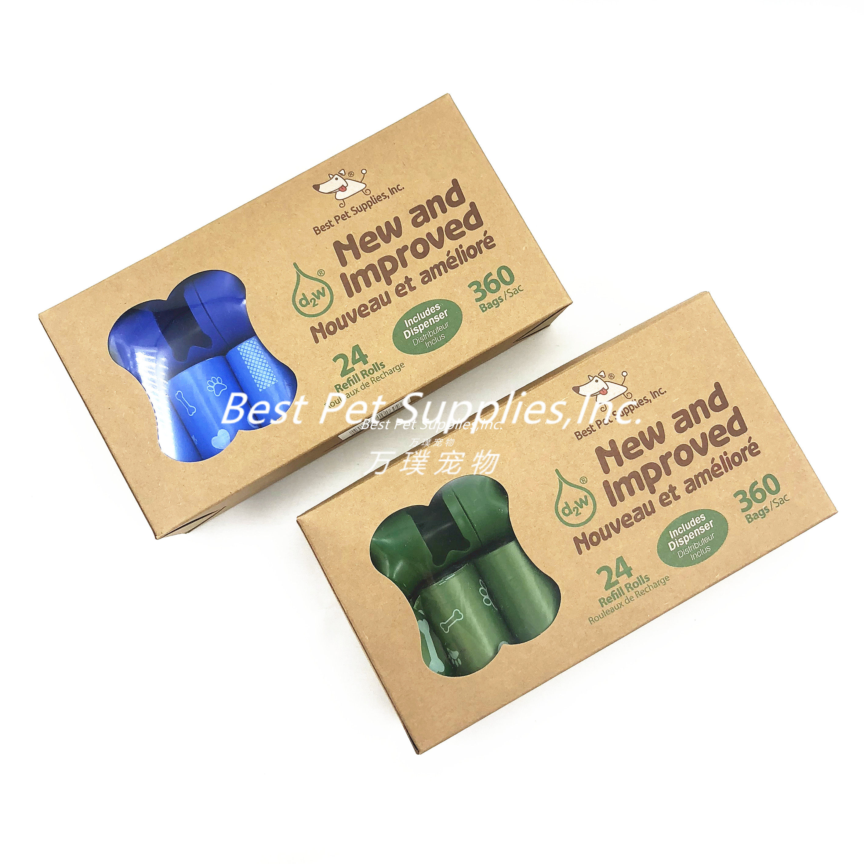 American Best Pet pet garbage bag pooch out for ten poop bag degradable thickened eco-friendly 24 roll with no incense