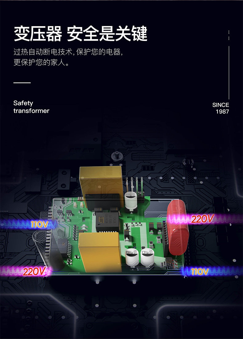 Электронный трансформатор 舜红变压器220v转110v100v日本美国电压转换器60w80w200w迷你便携