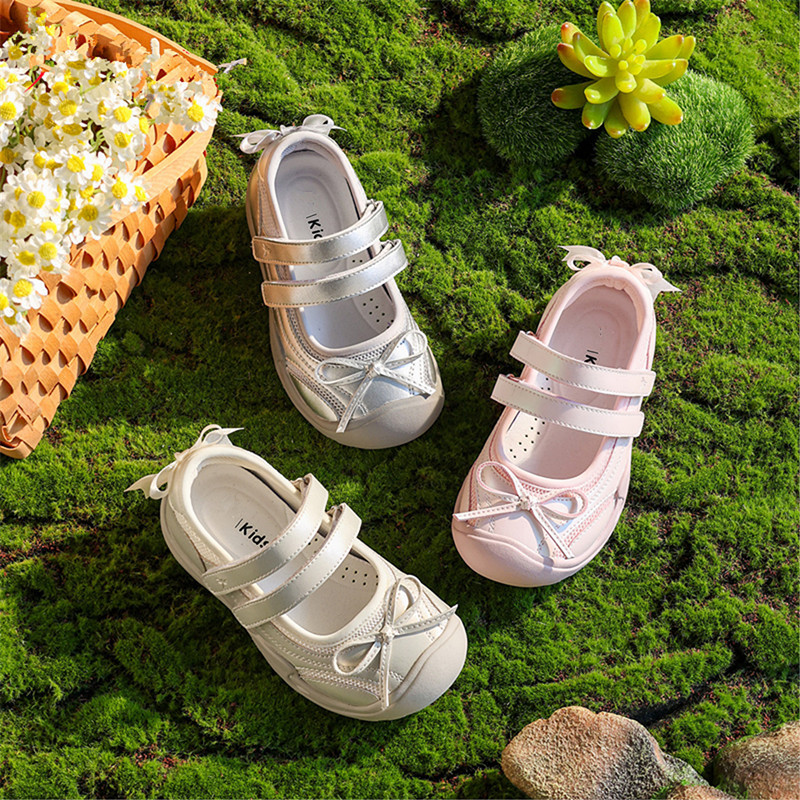 Soft-Soled Girls' Silver Ballet Shoes, Children's Sports Mesh Shoes, 2026 Summer New Thin Style Princess Mesh Breathable Shoes Soft-Soled Girls' Silver Ballet Shoes, Children's Sports Mesh Shoes, 2026 Summer New Thin Style Princess Mesh Breathable Shoes