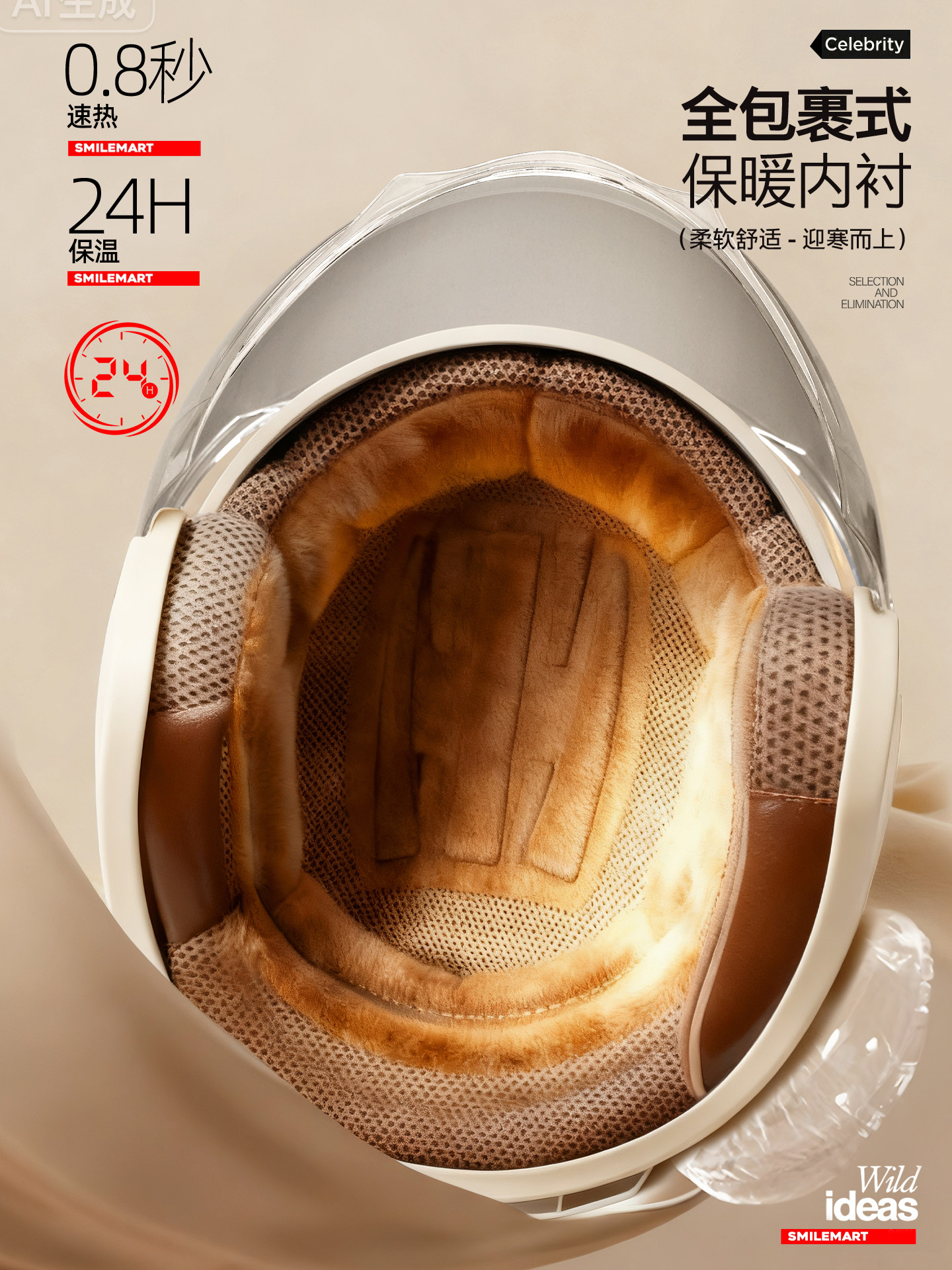 3C Certified Electric Vehicle Three-Quarter Helmet for Men and Women, Winter Warm Electric Motorcycle Safety Helmet, 2025 New Model