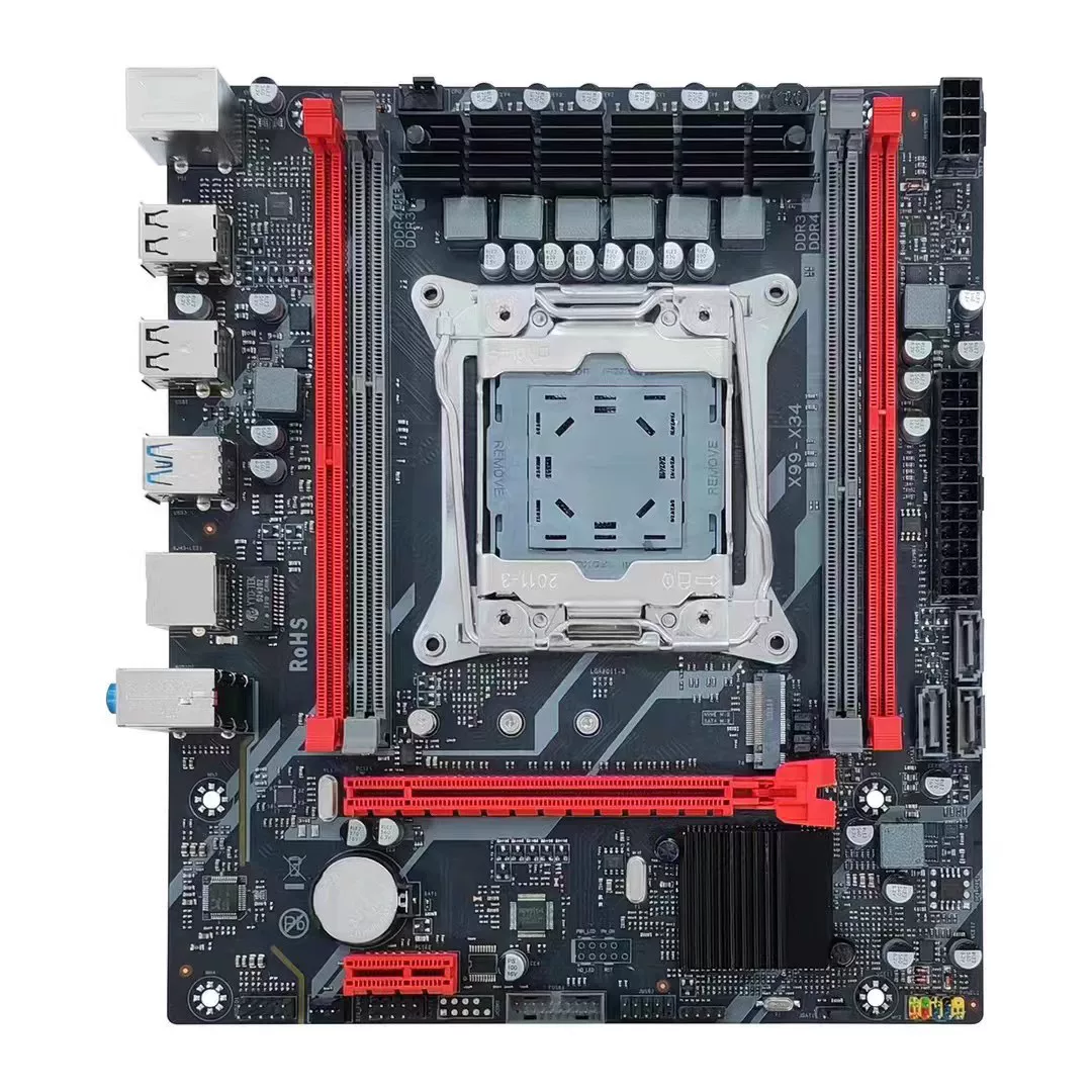 Новая материнская плата X99 LGA2011-3 гель DDR4 с 4 каналами памяти поддерживает E5 2666 2680V4CPU материнская плата