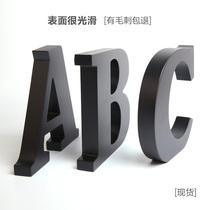 Black and white three-dimensional word Chinese and English signboard ornaments Creative word book room crafts Nordic simple custom furniture accessories