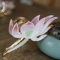 Cloud Dark Fog Light Wind Ho Original Double-sided Imitation Tangled Flowers Hanfu catch Wind Shark Clip Ancient Wind Headwind Accessories Hair Accessories
