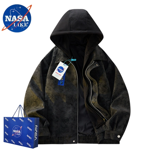 Официальный сайт НАСА, совместный модный бренд, американское ретро, избранные товары премиум-класса, кожаная куртка для мотоцикла, весенне-осенний модный тренд, шарф.