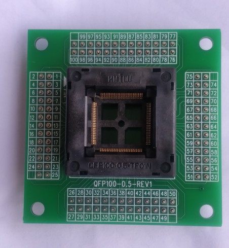 QFP100-0 5 spacing Programmer Burn seat Test seat TQFP100 LQFP100 downball jump seat