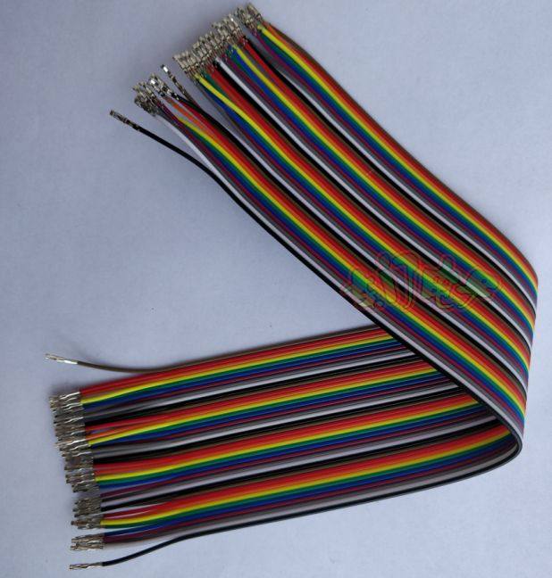 2 54mm pitch Dupont wire mother to mother without shell 40P Colour flat cable connection line 30CM