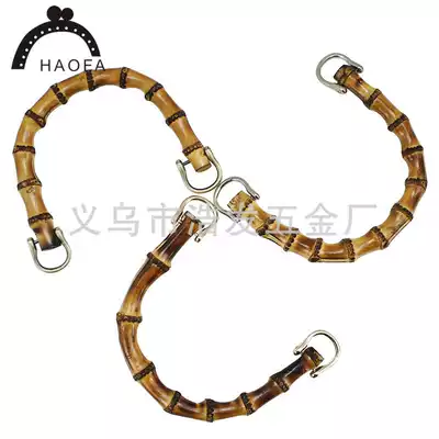15 5cm bamboo hand holding Brown hand hand holding real bamboo joint hand (left and right hole) with Buckle Head ten