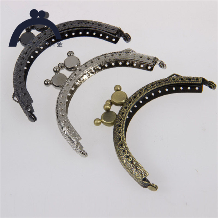8 5Cm semicircular convex flower Mickey head mouth gold ancient bronze silver color gun black dozens of clothes
