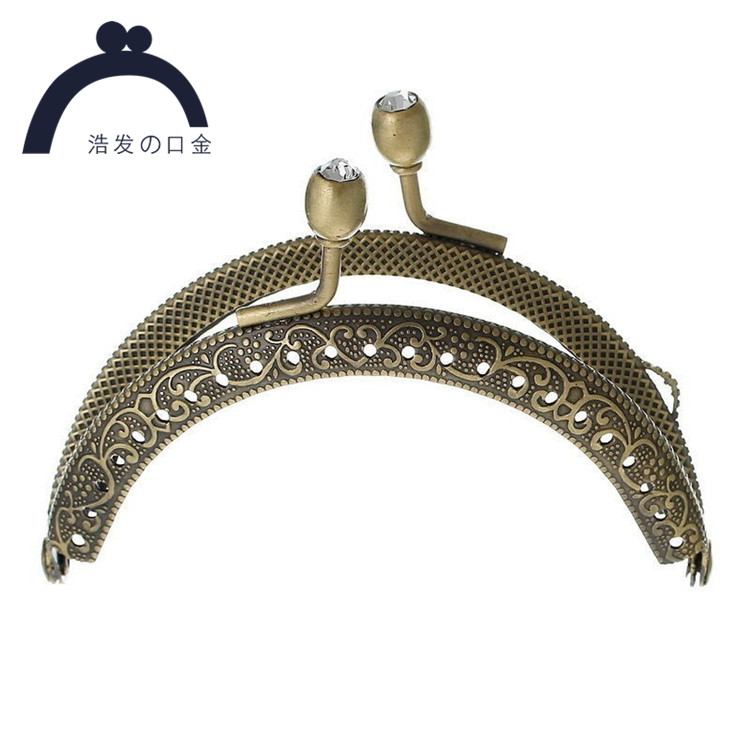 8 5CM semicircular embossed textured diamond head opening gold dozens of clothes