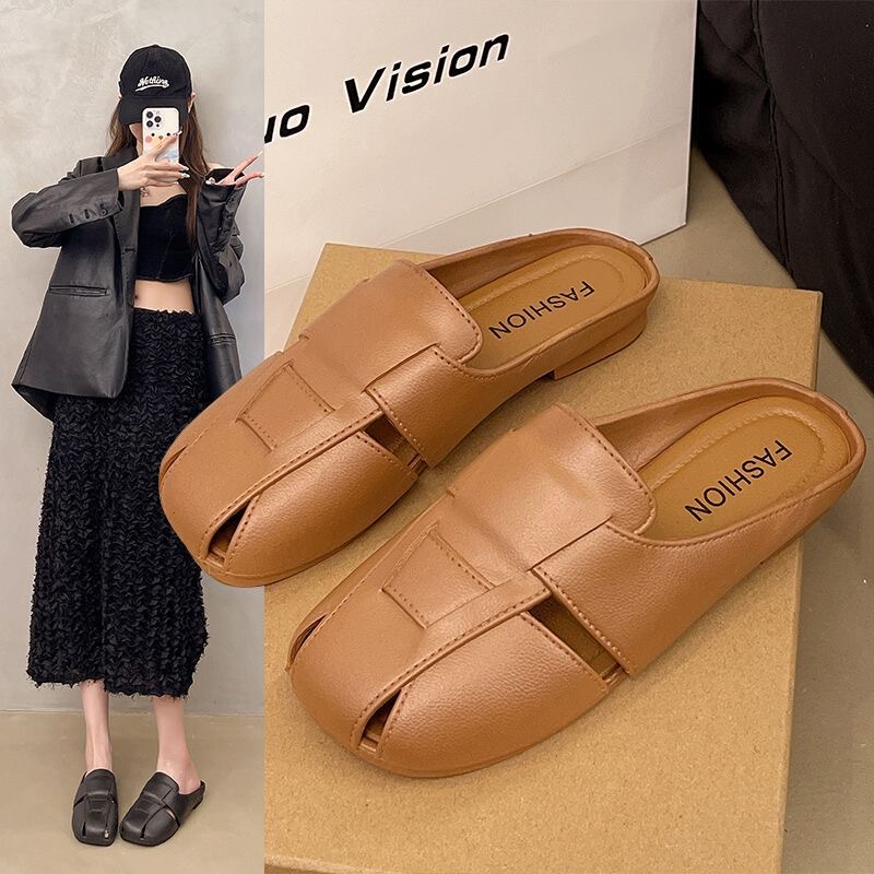 Summer Outdoor Wear Comfortable Slip-On Casual Flat Sandals New Fashion Versatile Mule Half-Slipper for Women Summer Outdoor Wear Comfortable Slip-On Casual Flat Sandals New Fashion Versatile Mule Half-Slipper for Women