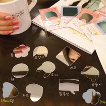 Small mirror on the phone case cute mobile phone mirror sticker portable makeup mirror personality mini mirror portable