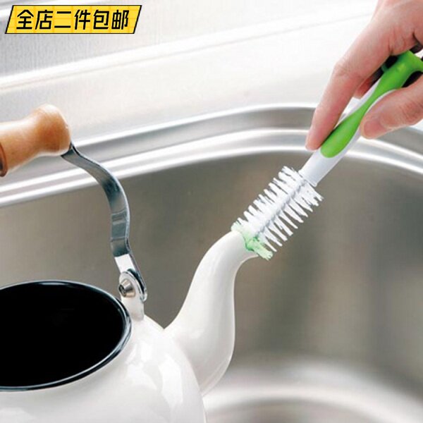 Japan KM large suction cup upright spout brush teapot brushed long handle small brush kitchen cleaning supplies cleaning brush