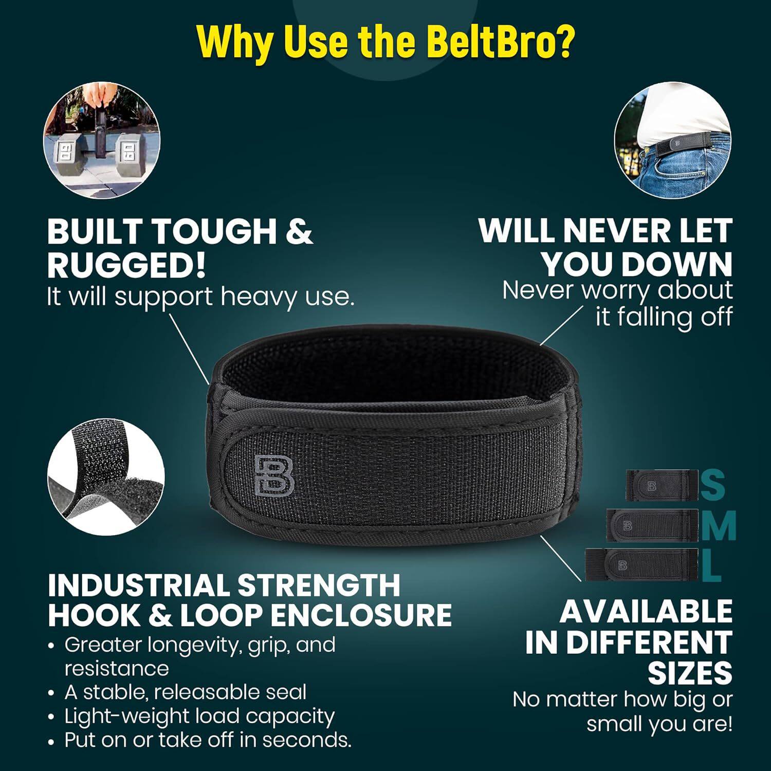 Universal elastic belt with velcro