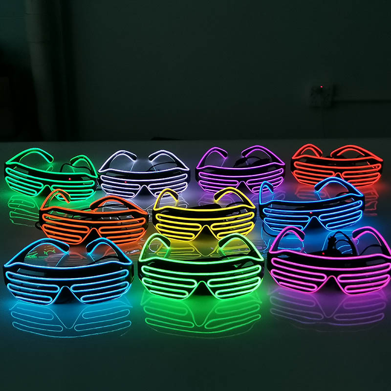 LED blinds voice-activated luminous glasses bar nightclub dance equipment music festival fluorescent dance performance artifact