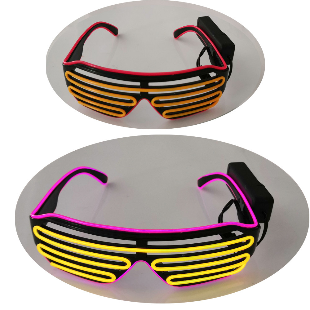LED shutters bar bungdi party glow glasses multicolor optional glowing toy flash