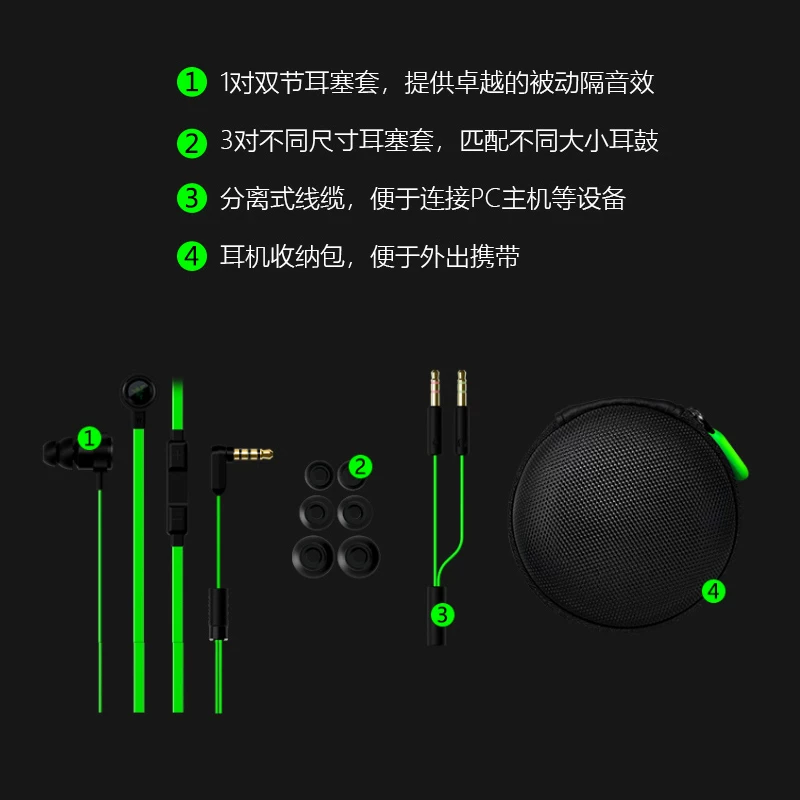 Razer/Thunder Snake Warhammer Mad Shark Professional Edition V2 с зерном компьютерный шум - шумоподавляющие наушники-вкладыши кабель управления