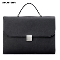 Password lock anti-theft mens leather handbag Mens lawyer first layer cowhide business briefcase Vintage postman briefcase