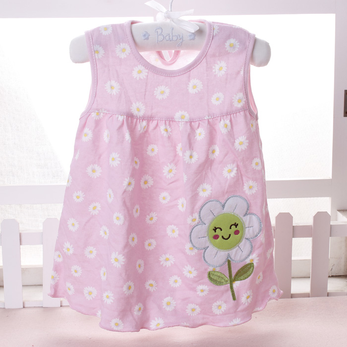 New cotton váy mùa hè váy mỏng búp bê váy bé quần áo bé công chúa váy treo váy cô gái ăn mặc