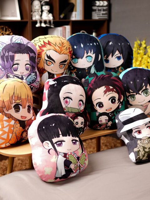 Two-Dimensional Animation Peripherals Demon Slayer: Kimetsu No Yaiba Pillow Tanjiro Chaneluhu Nezuko Butterfly Ninja Aid Doll