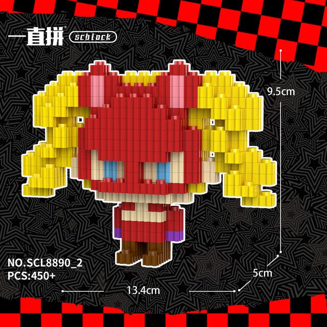 Persona Building Block Game Merchandise: Ren Amamiya, Ann Takamaki, Morgana Assembly Toy Models, Small Figurines