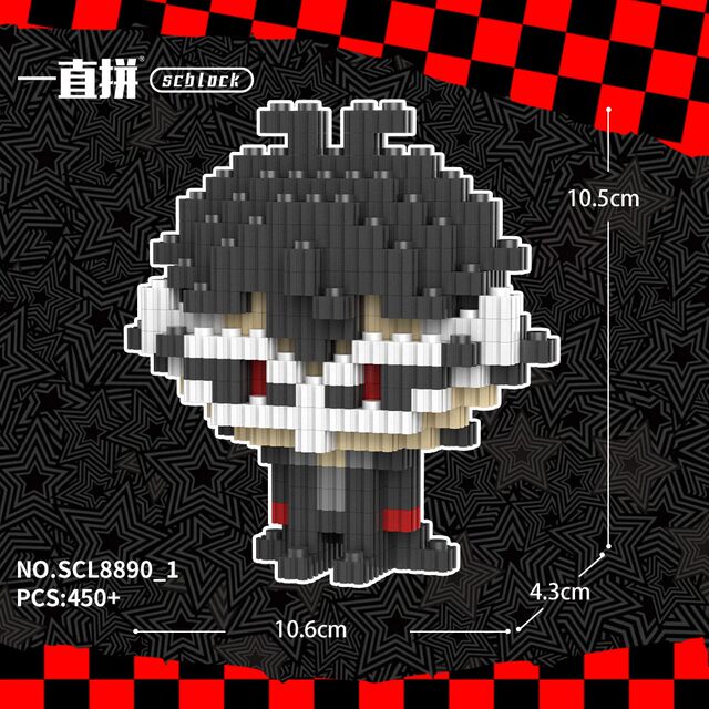 Persona Building Block Game Merchandise: Ren Amamiya, Ann Takamaki, Morgana Assembly Toy Models, Small Figurines