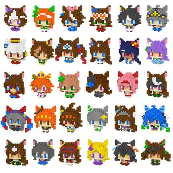 Jockey Girl Game Peripheral Educational Assembly Toy East Sea Emperor Poetry Drama Mi Yu Silent Bell Deer Building Block Model