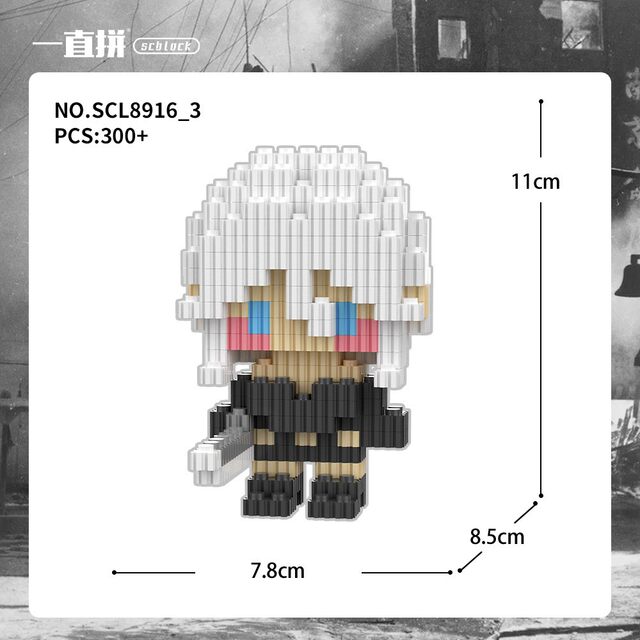 Nier: Automata Artificial Life Game Peripheral Yurha 2B9S Building Block Model Assembly Toy Small Ornament