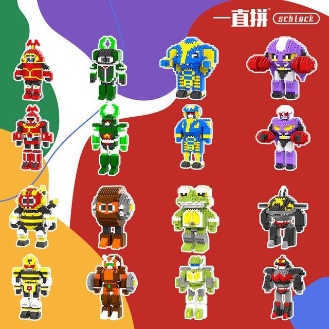 Iron Armor Xiaobao Peripheral Assembly Children's Educational Toys Kabuda Building Blocks Assembly Model Robot Ornament Gift