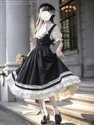 胡桃木 JK【Hathaway】оригинальное легкое платье-жилет в британском стиле ретро в стиле преппи Богатая леди чувствует лето