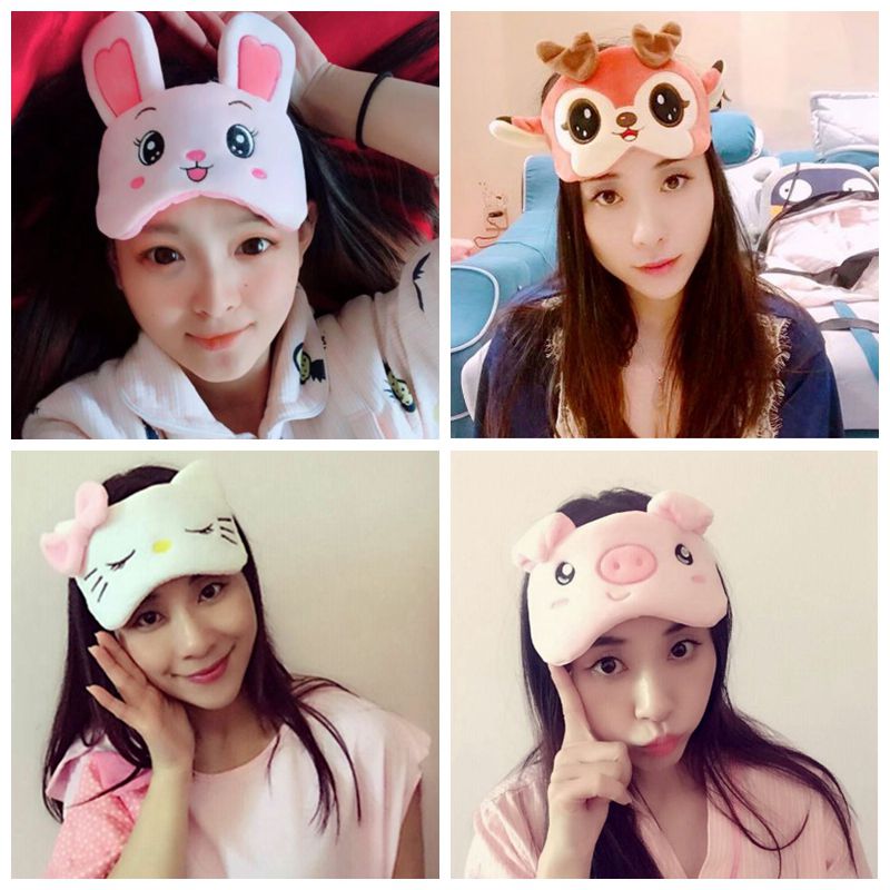 Eye mask sleep hood Boys children cartoon cute hot compress eye mask women relieve eye fatigue Summer ice compress