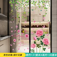 Розовая роза+зеленый листовой цветочный лоза