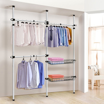  Hanger Floor-to-ceiling bedroom simple stainless steel indoor assembly Creative modern coat rack hanger stand on the ground