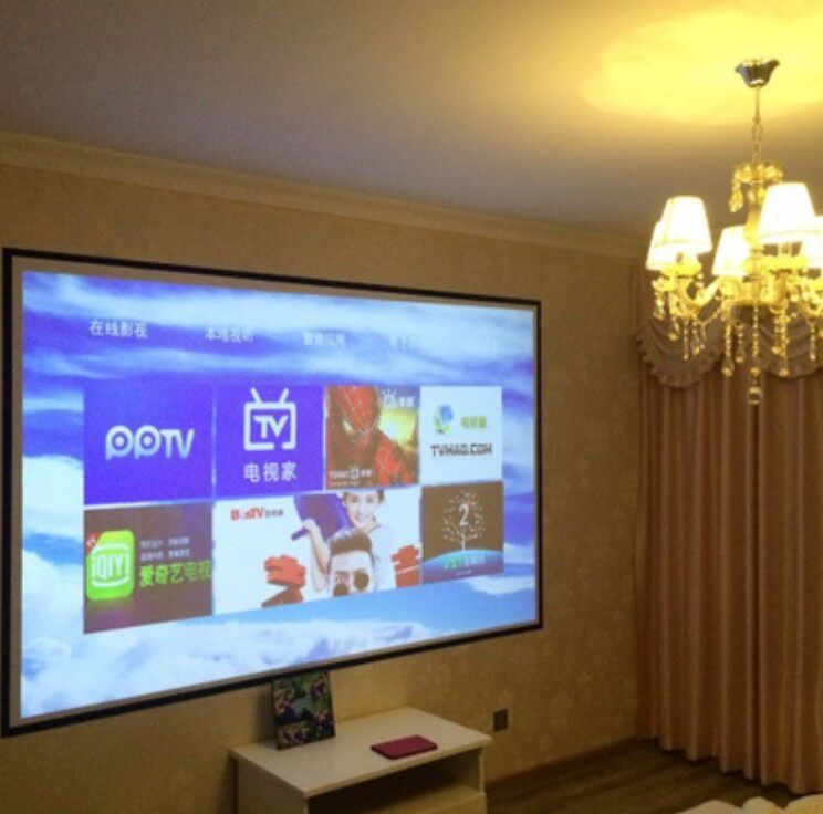 Anti-light convenient curtain 72 inch 84 inch 100 inch 120 inch 150 16: inch 16: inch 16: 9 patch wall hanging black edge perforated curtain cloth projection