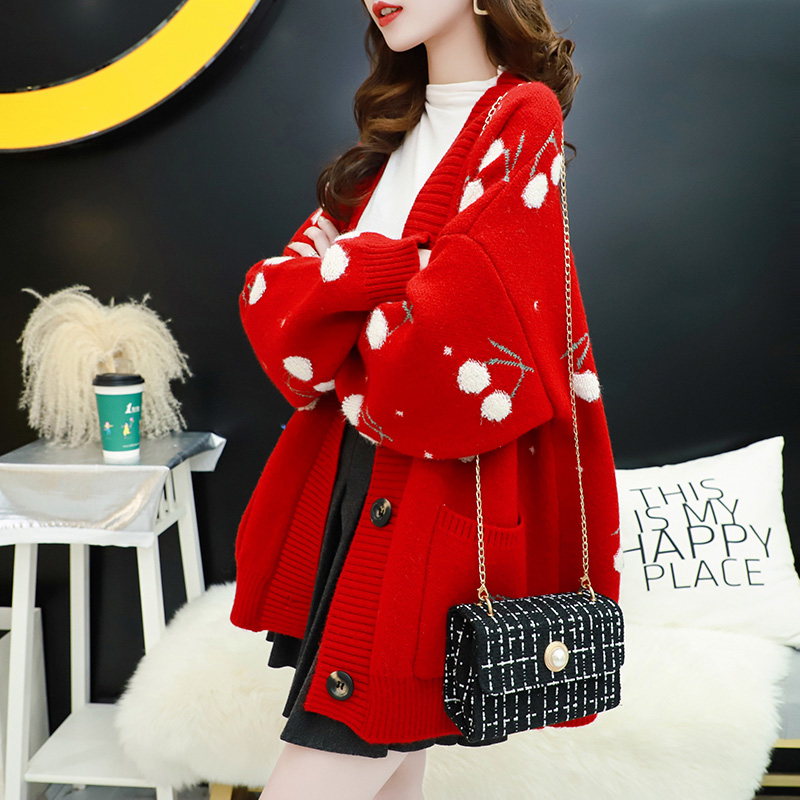 Net Red Sweater Cardio-loose outside wearing Lazy Wind Spring Dress 2020 New Thickened Knitted Jacket