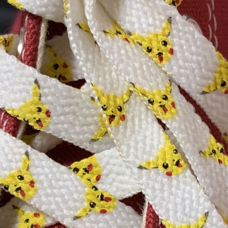 white cons皮卡丘印花可爱鞋带 white cons皮卡丘印花可爱鞋带
