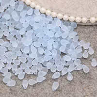 Бусины-капли матовые [синие, 100 шт.]