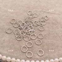 Карточка 10 узоров-обручи из бисера [старинное серебро] 50 шт.