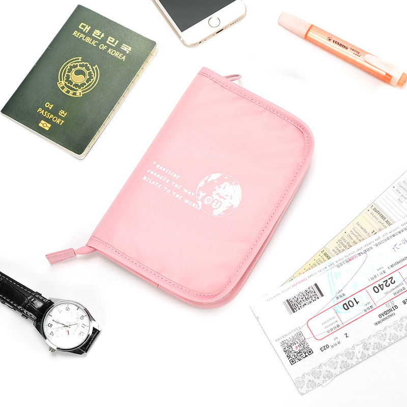 Travel Passport Bag Waterproof Ticket Clip Abroad Portable Large Capacity Document Bag Multifunction Document Protective Sleeve