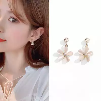 2021 summer new flower earrings hipster temperament simple earrings exquisite luxury luxury earrings earrings