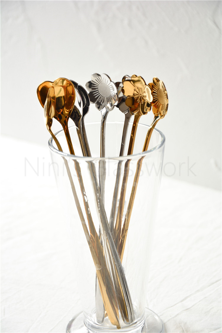 Tổ yến dễ thương hoa inox muỗng múc thìa kem cà phê thìa khuấy thìa tráng miệng thìa nhỏ - Cà phê dụng cụ pha cà phê thủ công