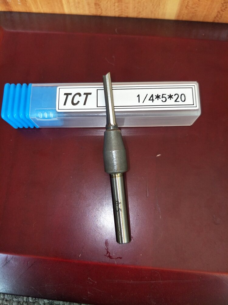 Large cutter data engraving machine milling cutter chipboard opening knife TCT double edge straight knife 1 4 1 2