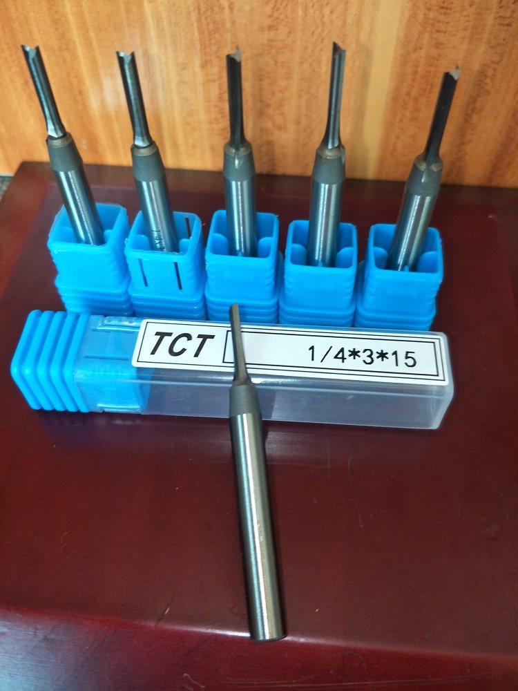 Transport large knives TCT double-edged straight knife overall alloy knife broken scraps with edge engraving knife 1 4 * 3 * 15