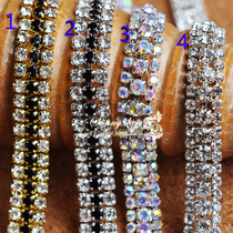 Garment accessories 0 9cm wide rhinestone metal lace HB14072429
