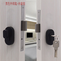 Invisible door lock Narrow door frame lock single-sided lock double-sided lock hidden background wall aisle hidden indoor and outdoor lock