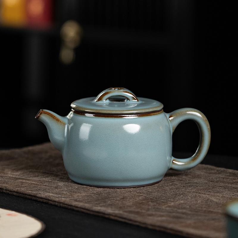 Xiyuantang Iron Tire Ru Kiln Ceramic Teapot Single Pot Large Capacity Hanwa Teapot Kung Fu Tea Set with Tea Cups