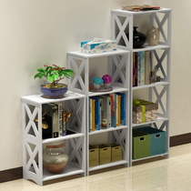 Modern home for office wood plastic board simple shelf floor multi-level bedroom living room bookcase porch storage rack